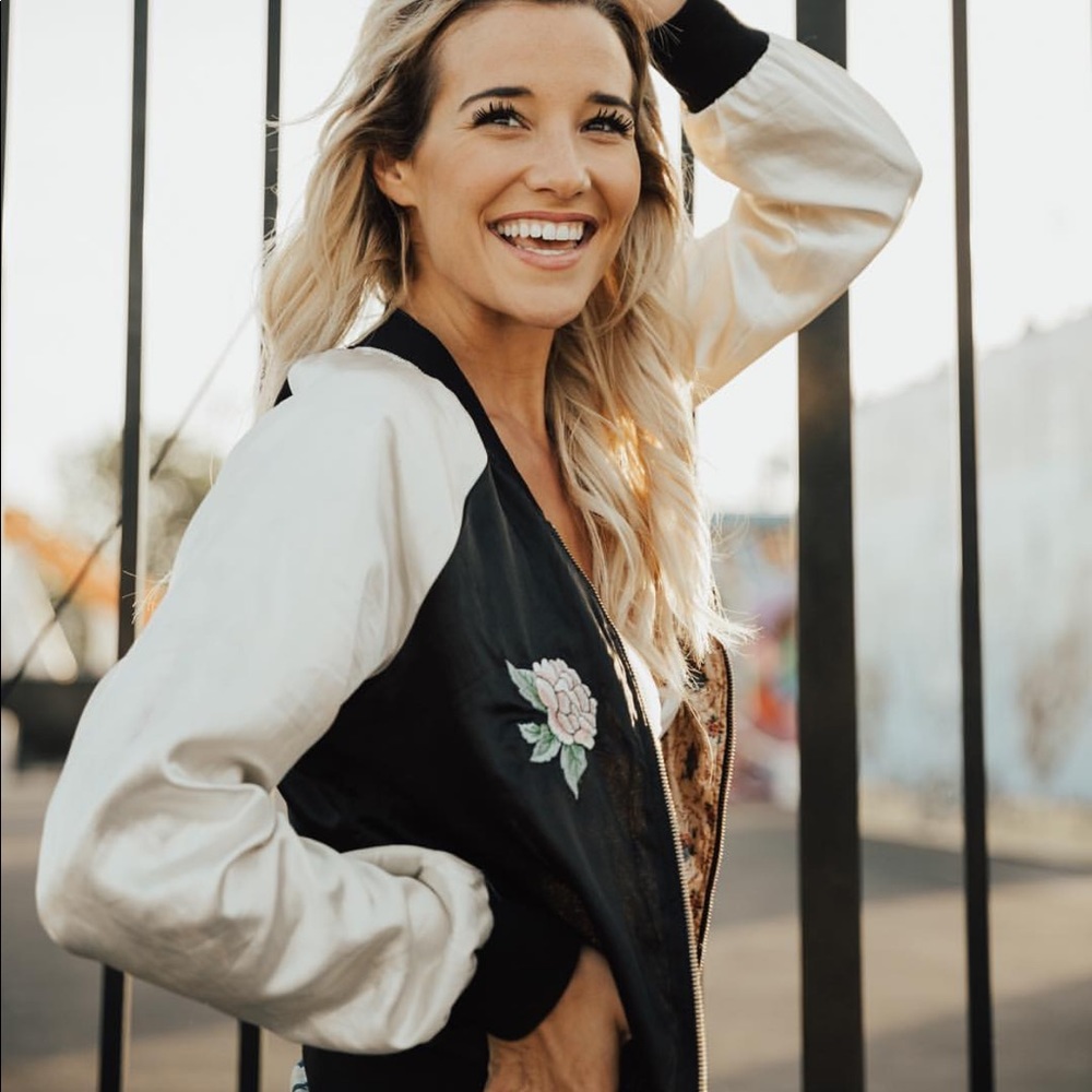 Retro-looking Silk Bomber